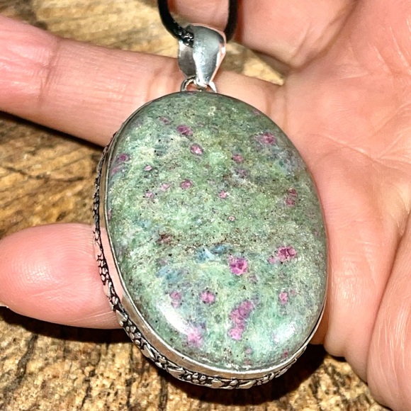 Ruby Fuchsite Pendant 2” - Picture 5 of 13